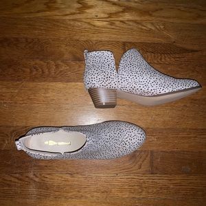 Cheetah print booties